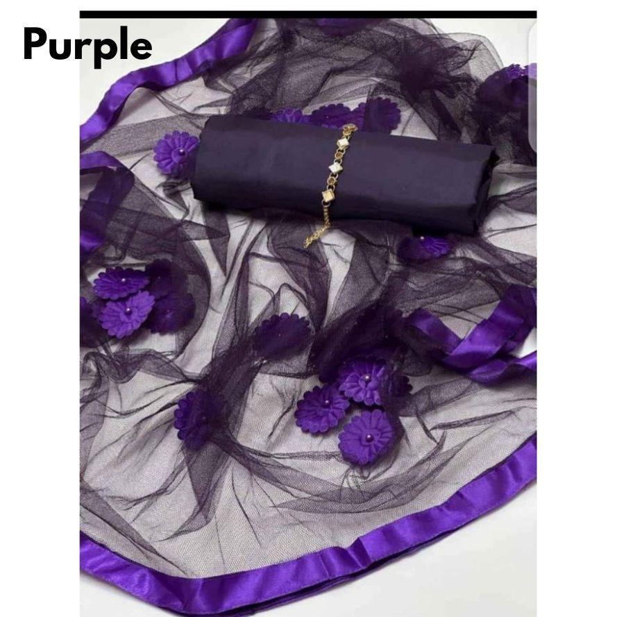 Purple Katan Silk 3-Piece Women's Suit Set