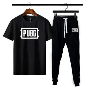 Men PUBG Graphic Cotton Track Suit Black