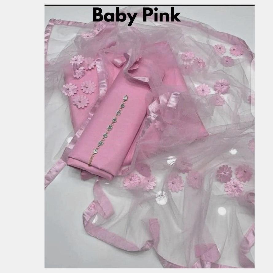 Pink Katan Silk Women's 3-Piece Suit Set