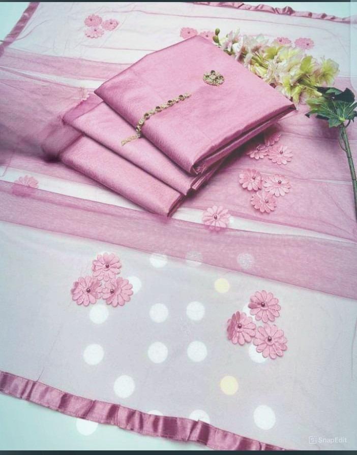 Pink Katan Silk Women's 3-Piece Suit Set