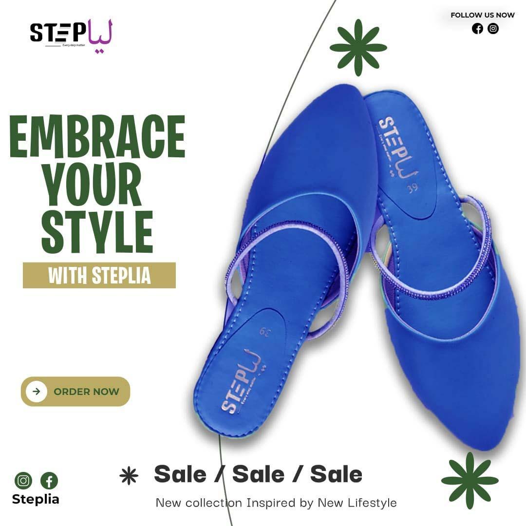 Women's Blue Synthetic Leather Casual Pumps