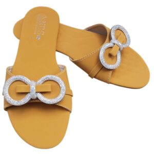 Women’s Silver PVC Casual Flat Chappal