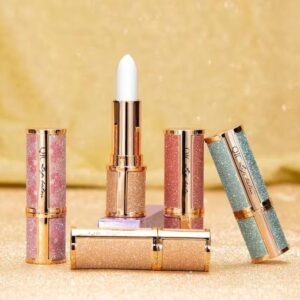 Glitter Lip Balm Set – Hydrating Glossy Pink Green Blue