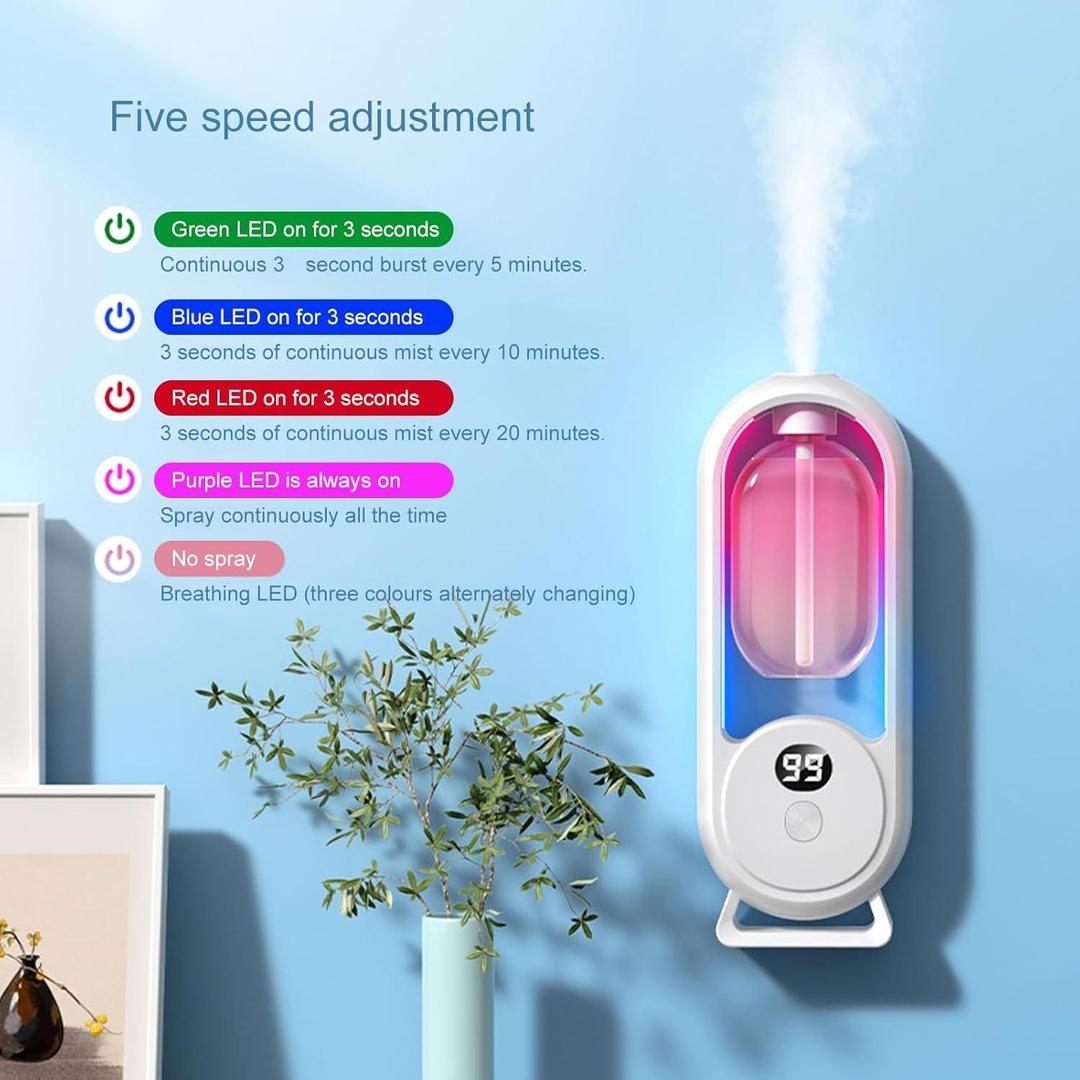 White LED Night Humidifier with Warm Atmosphere