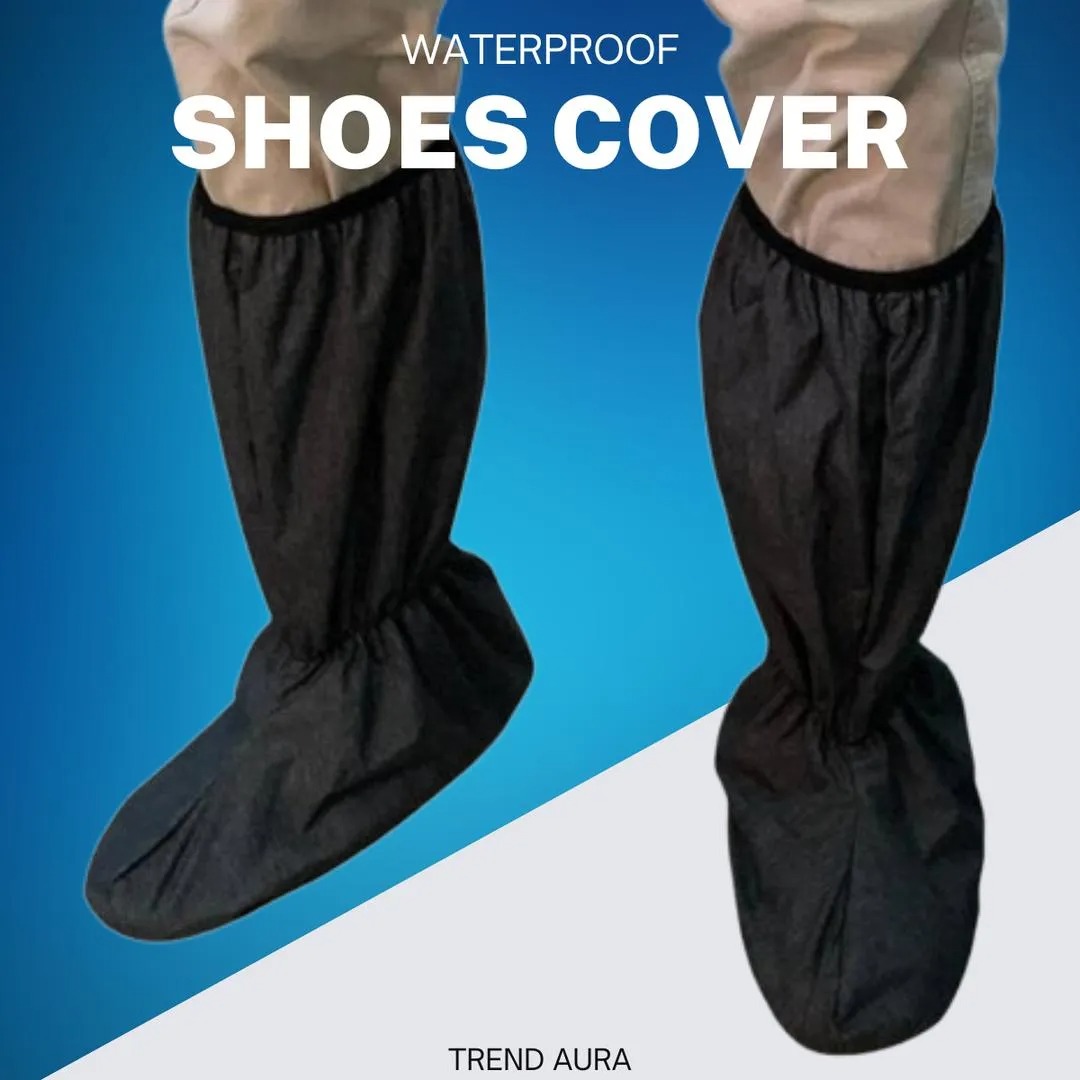 Waterproof Shoe Covers Black All Sizes (Men & Women)