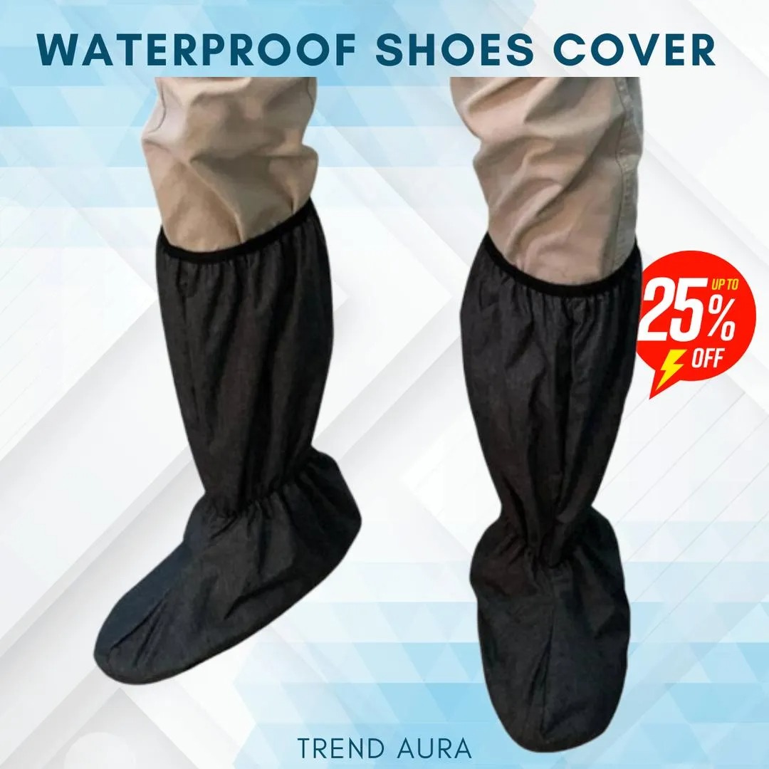 Waterproof Shoe Covers Black All Sizes (Men & Women)