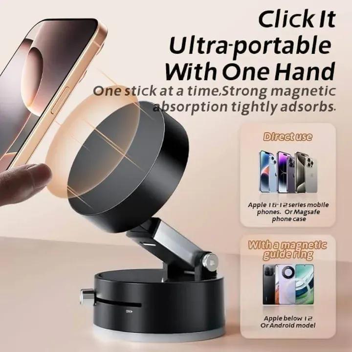 360 Degree Magnetic Phone Holder Black ABS