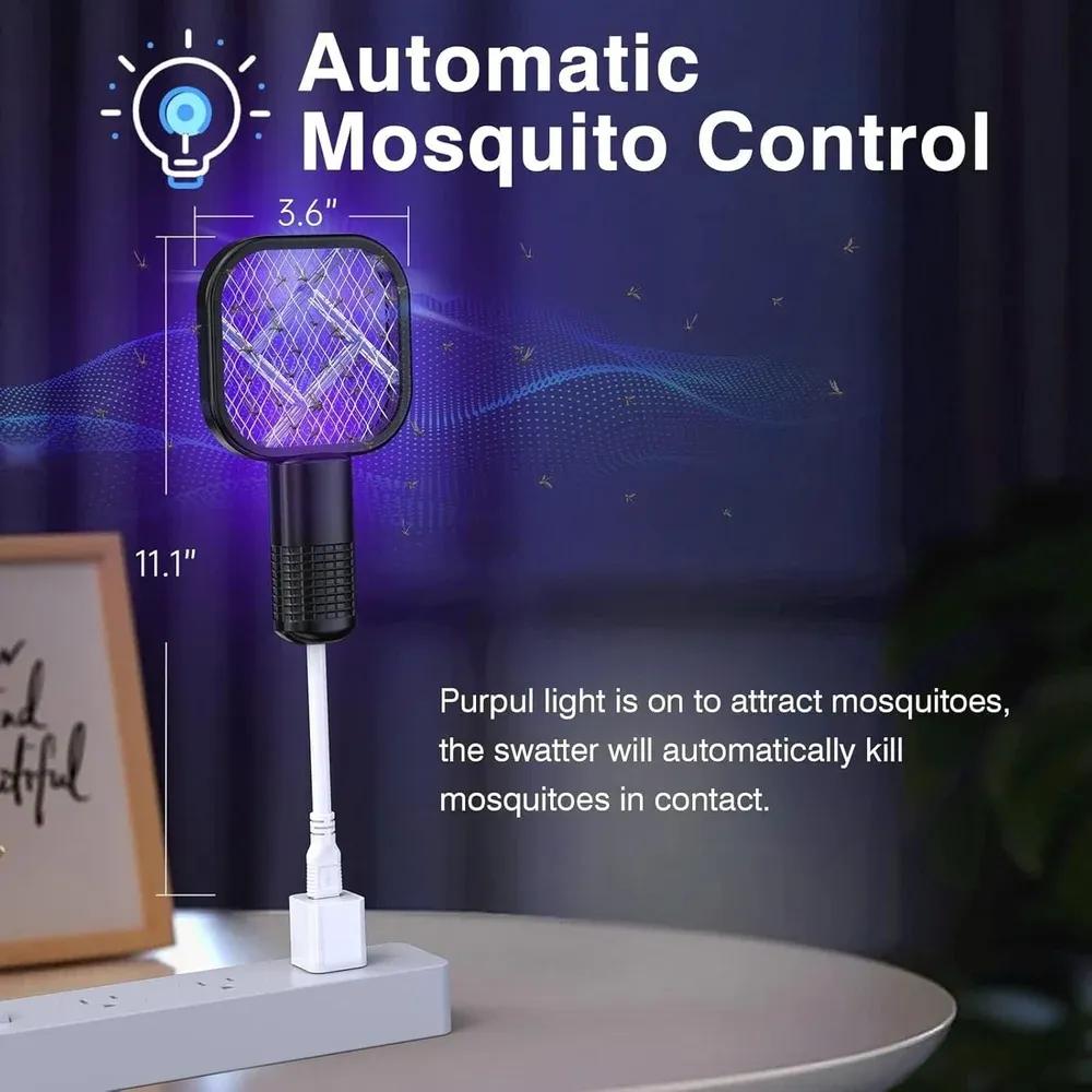 Electric Mosquito Swatter with Safety & USB Charging