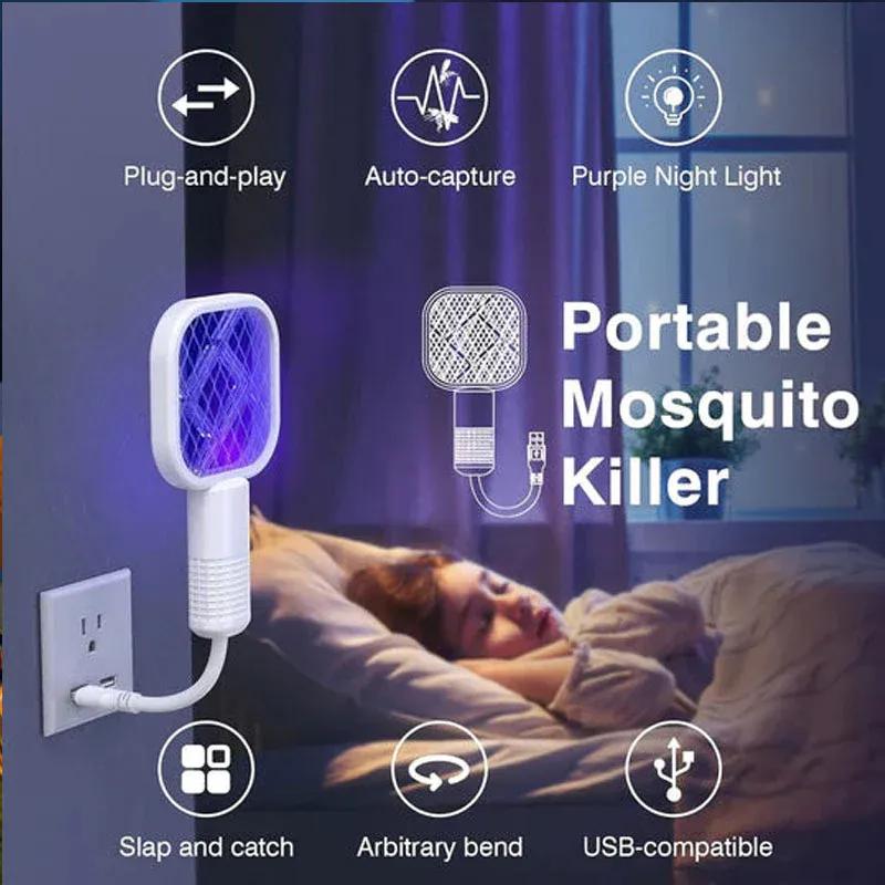 Electric Mosquito Swatter with Safety & USB Charging