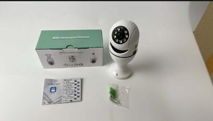 Security Camera Light Bulb White ABS 360 Degree