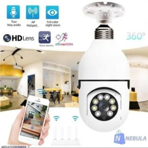 Security Camera Light Bulb White ABS 360 Degree