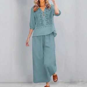 Womens Printed Plus-Size T-Shirt Set