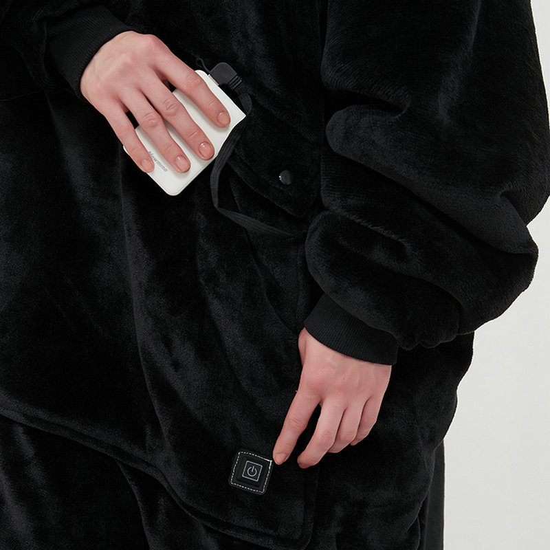 USB Heated Wearable Hoodie Blanket Oversized