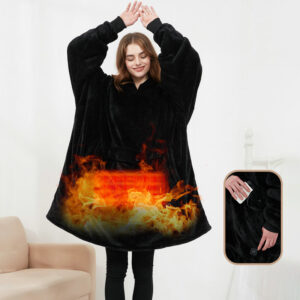 USB Heated Wearable Hoodie Blanket Oversized