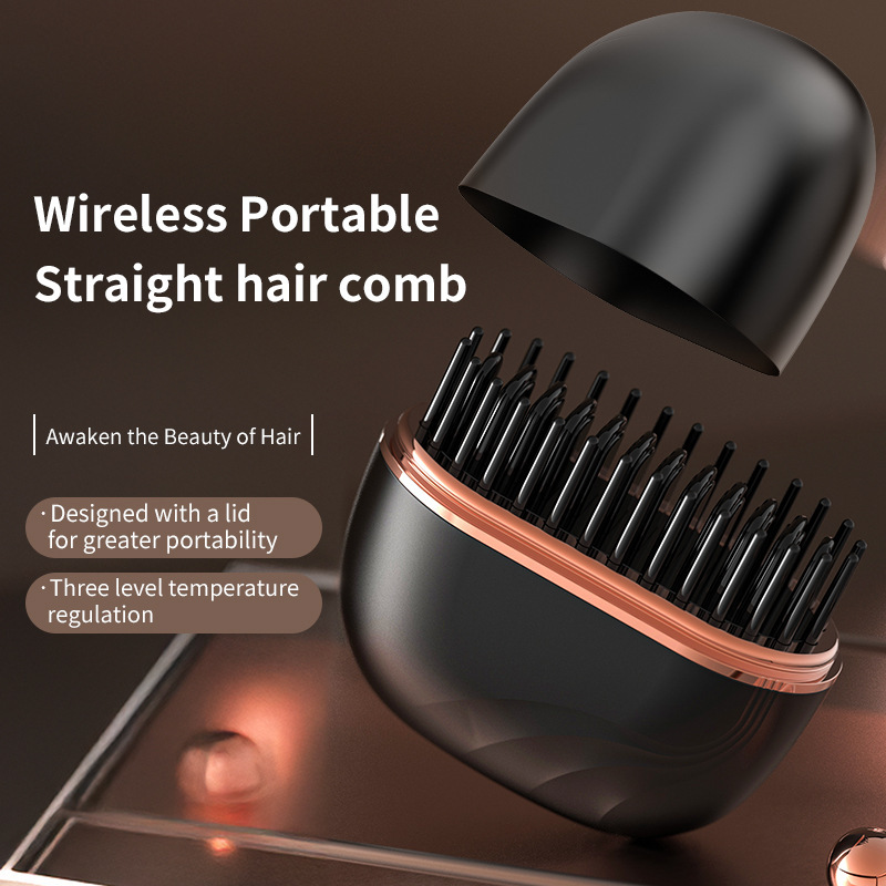 Mini Hair Straightening Comb Wireless Charging Portable Multifunctional Hair