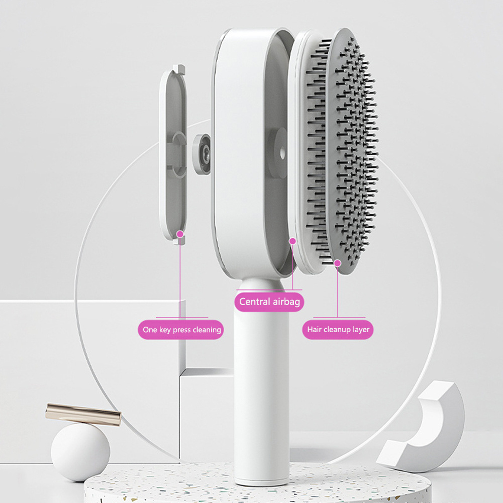 Self Cleaning Hair Brush For Women Pressed Hair Removal