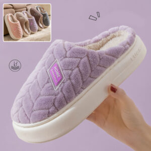 New Non-slip Thick-soled Plush Slippers Winter Warm For Women Men