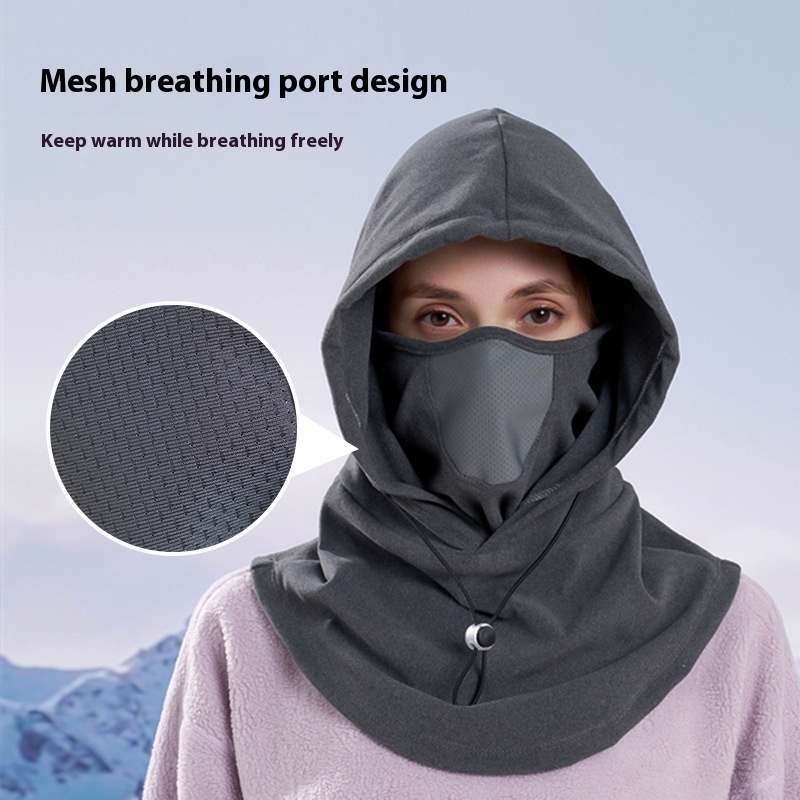 Winter Thermal Fleece Scarf Ski Face Mask Neck Warmer Hood